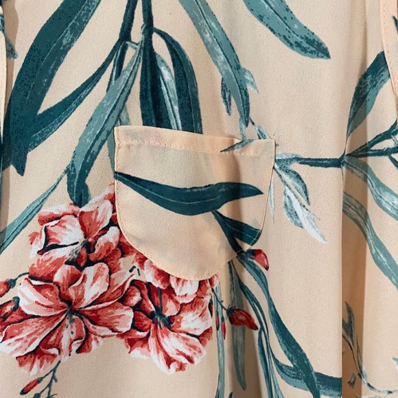 Style & Co - Peach Oleander Floral Top - Picture 6 of 8